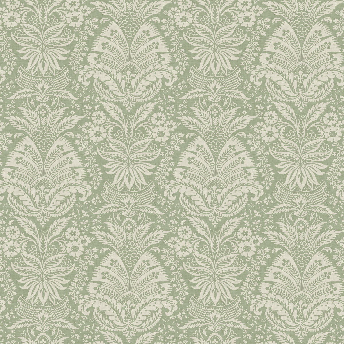 Bourton Damask Sage — Nina Campbell behang
