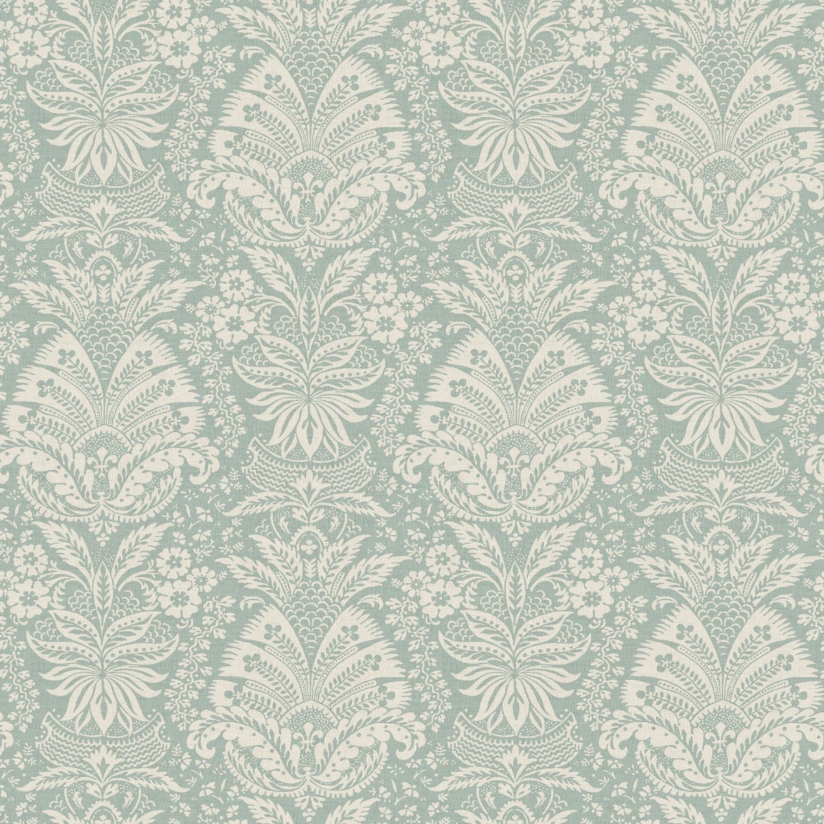Bourton Damask Aqua — Nina Campbell behang