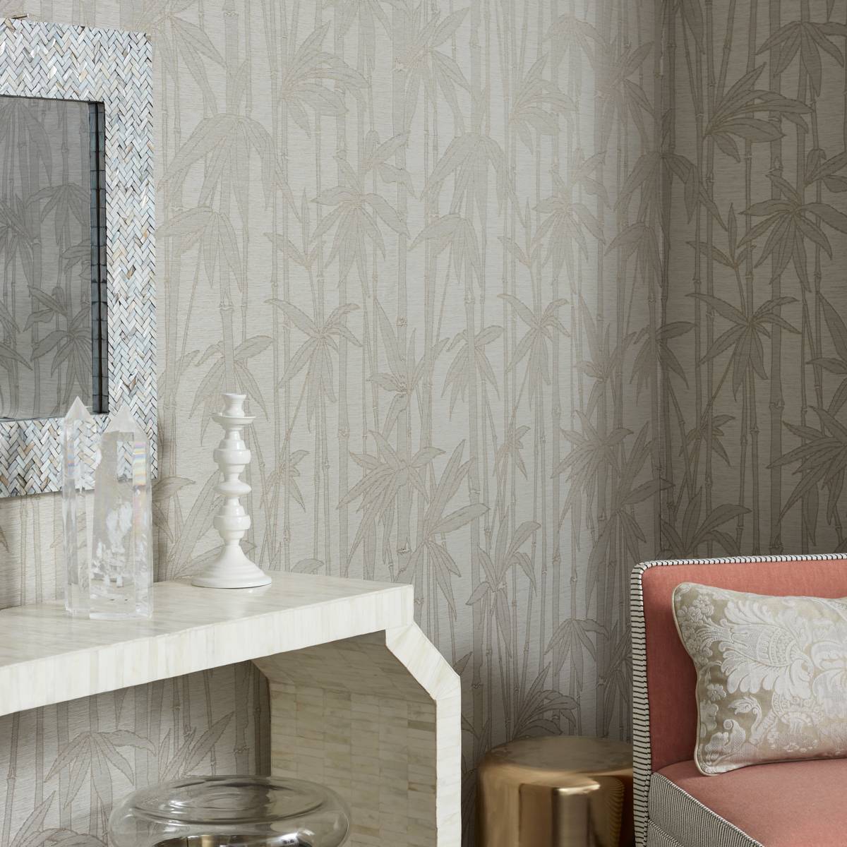Sagano Wallpaper — Nobilis in a room setting