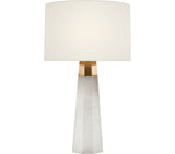 Olsen 15" Cordless Tischleuchte — AERIN for Visual Comfort & Co. — Alabaster with Linen Shade