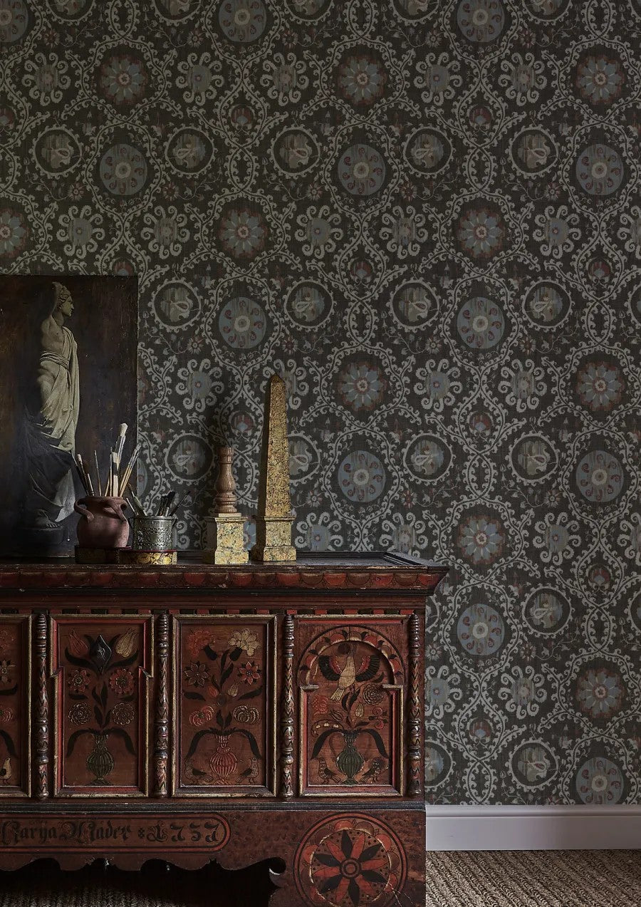 Oxus Turkish Brown — Lewis & Wood behang