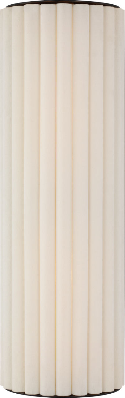 Palati Large Tall Wandleuchte — Ian K. Fowler for Visual Comfort & Co. — Bronze with Linen Shade