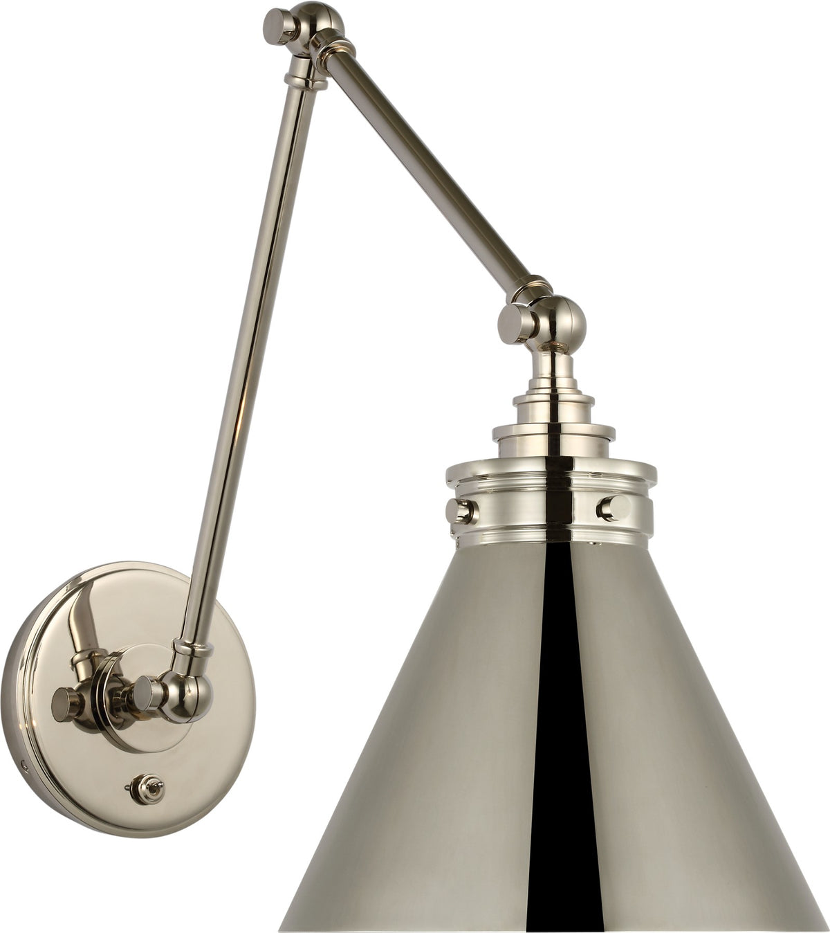 Parkington Double Library Wandlamp — Chapman & Myers for Visual Comfort & Co. — Polished Nickel