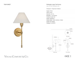 Parkington Large Tail Wandlamp — Chapman & Myers for Visual Comfort & Co. maatschets