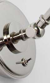 Parkington Single Library Vägglampa — Chapman & Myers for Visual Comfort & Co. — Polished Nickel detaljbild