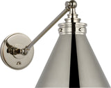 Parkington Single Library Wandlamp — Chapman & Myers for Visual Comfort & Co. — Polished Nickel