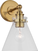 Parkington Small Single Wandlamp — Chapman & Myers for Visual Comfort & Co. — Antique-Burnished Brass with Clear Glass