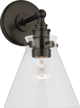 Parkington Small Single Wandlamp — Chapman & Myers for Visual Comfort & Co. — Bronze with Clear Glass