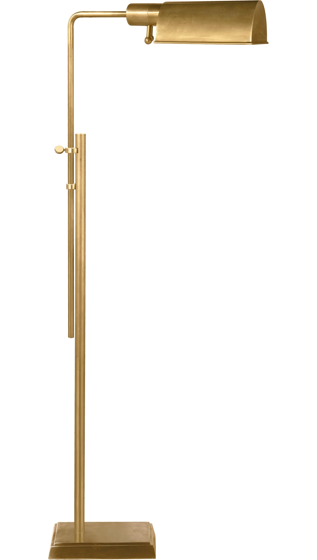 Pask Floor Lamp — Thomas O'Brien for Visual Comfort & Co. — Hand-Rubbed Antique Brass