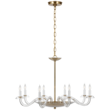 Brigitte Taklampa – Clear Glass And Hand-Rubbed Antique Brass