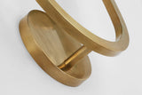 Pedra 15" Asymmetrical Right Vägglampa — Kelly Wearstler for Visual Comfort & Co. — Antique-Burnished Brass with Alabaster detaljbild