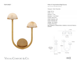 Pedra 15" Asymmetrical Right Wandleuchte — Kelly Wearstler for Visual Comfort & Co. Maßskizze