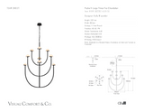 Pedra X-Large Three-Tier Kroonluchter — Kelly Wearstler for Visual Comfort & Co. maatschets