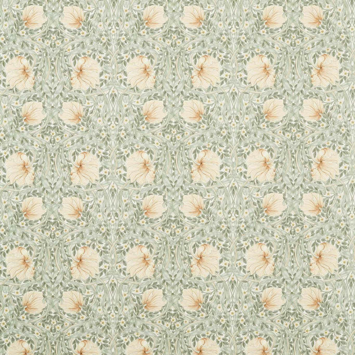 Pimpernel Wide Width Tygprov — Morris & Co Sage/Caramel