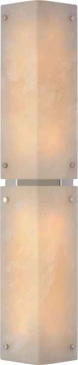 Clayton 25" Wall Wandlamp — Visual Comfort — Alabaster and Polished Nickel / Zonder lichtbron
