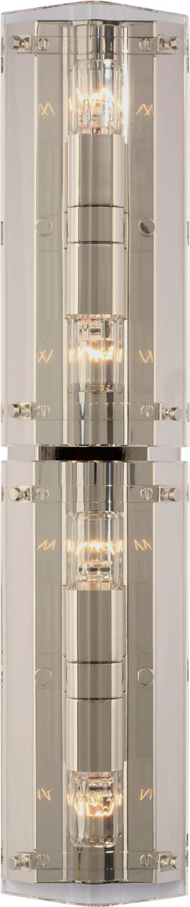 Clayton 25" Wall Wandlamp — Visual Comfort — Crystal and Polished Nickel / LED (1 st)
