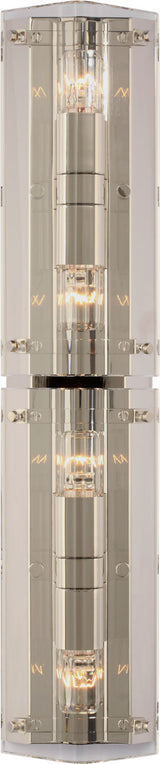 Clayton 25" Wall Wandlamp — Visual Comfort — Crystal and Polished Nickel / LED (1 st)