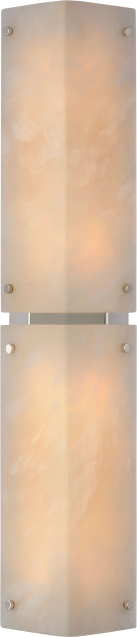 Clayton 25" Wall Wandlamp — Visual Comfort — Alabaster and Polished Nickel / LED (1 st)
