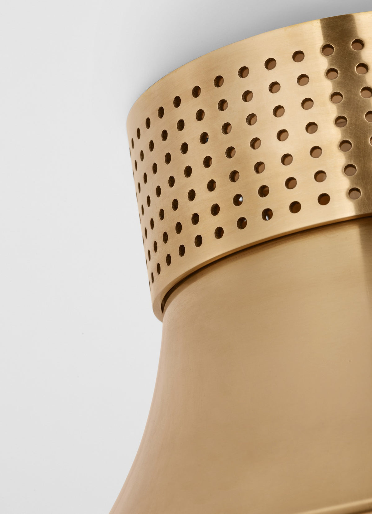 Precision 9" Plafond — Kelly Wearstler for Visual Comfort & Co. — Antique-Burnished Brass with White Glass detaljbild