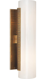 Precision Cylinder Wandleuchte — Kelly Wearstler for Visual Comfort & Co. — Antique-Burnished Brass with White Glass