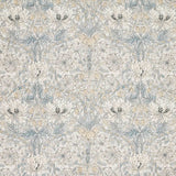 Pure Honeysuckle & Tulip Sheer Wide Width Stofstaal — Morris & Co Soft Blue/Linen