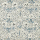 Pure Honeysuckle & Tulip Wide Width Mineral Blue/Cream — Morris & Co Stoff