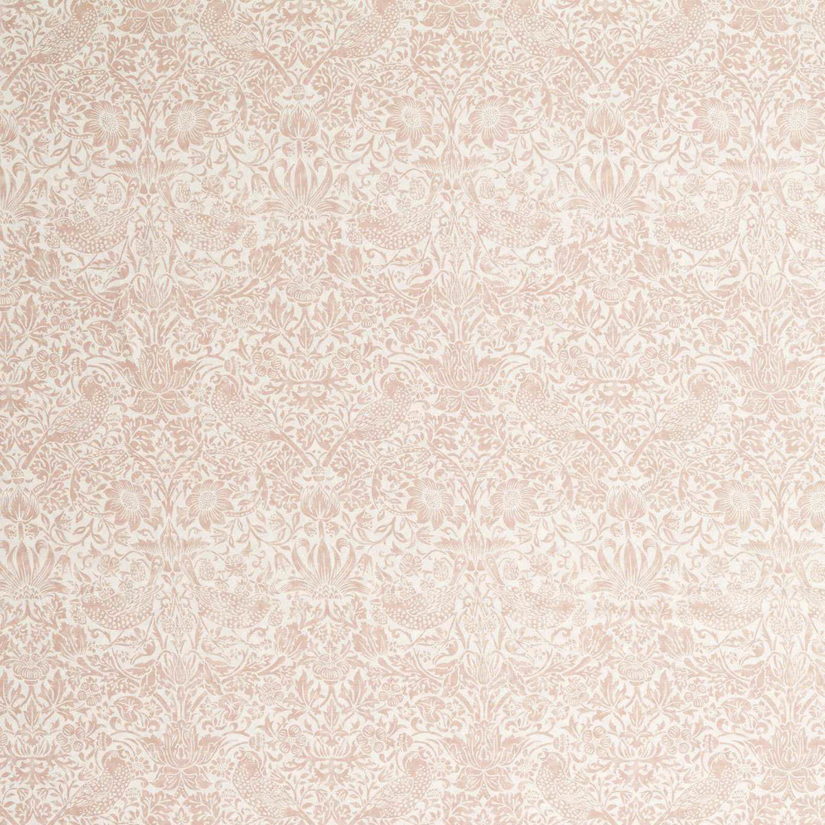 Pure Strawberry Thief Sheer Wide Width Blush — Morris & Co Stoff