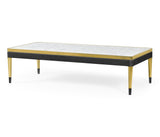 Coffee Table with White Calcutta Marble Top