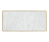 Coffee Table with White Calcutta Marble Top