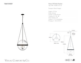 Reese 18" Globe Pendant — Marie Flanigan for Visual Comfort & Co. dimension drawing