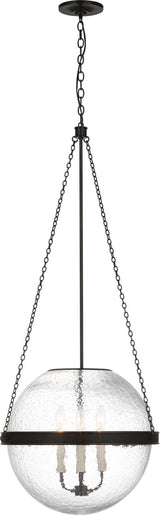 Reese 18" Globe Pendant — Marie Flanigan for Visual Comfort & Co. — Bronze with Clear Restoration Glass