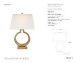 Ring Form Large Tischleuchte — Chapman & Myers for Visual Comfort & Co. Maßskizze