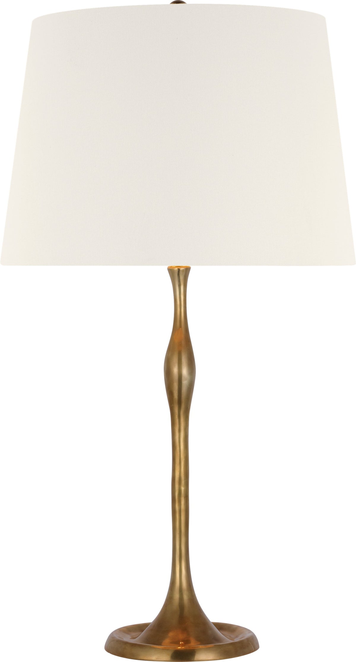 Romero Medium Tafellamp — Schumacher for Visual Comfort & Co. — Hand-Rubbed Antique Brass with 16" Linen Empire Shade