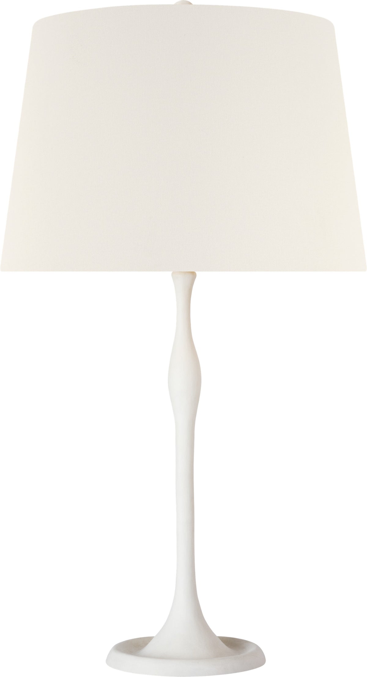Romero Medium Tafellamp — Schumacher for Visual Comfort & Co. — Plaster White with 16" Linen Empire Shade