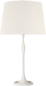 Romero Medium Tafellamp — Schumacher for Visual Comfort & Co. — Plaster White with 16" Linen Empire Shade