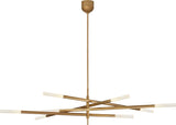 Rousseau Grande Eight Light -kattokruunu — Kelly Wearstler for Visual Comfort & Co. — Antique-Burnished Brass with Etched Crystal
