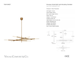 Rousseau Grande Eight Light -kattokruunu — Kelly Wearstler for Visual Comfort & Co. mittapiirros