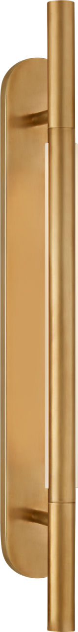 Rousseau Medium Bracketed Wandleuchte — Kelly Wearstler for Visual Comfort & Co. — Antique-Burnished Brass with Etched Crystal