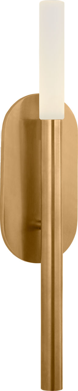 Rousseau Medium Wandlamp — Kelly Wearstler for Visual Comfort & Co. — Antique-Burnished Brass with Etched Crystal