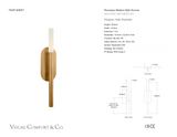 Rousseau Medium Wandlamp — Kelly Wearstler for Visual Comfort & Co. maatschets