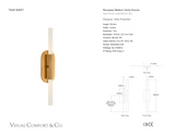 Rousseau Medium Vanity Wandlamp — Kelly Wearstler for Visual Comfort & Co. maatschets