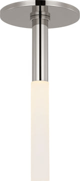 Rousseau Monopoint Plafonnière — Kelly Wearstler for Visual Comfort & Co. — Polished Nickel with Etched Crystal