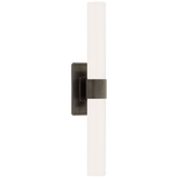 Presidio Wandleuchte Petite Double Sconce – Bronze With White Glass