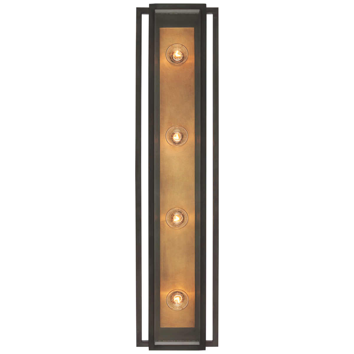 Halle Vägglampa 30 inch – Bronze And Hand-Rubbed Antique Brass With Clear Glass