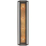 Halle Vägglampa 30 inch – Bronze And Hand-Rubbed Antique Brass With Clear Glass
