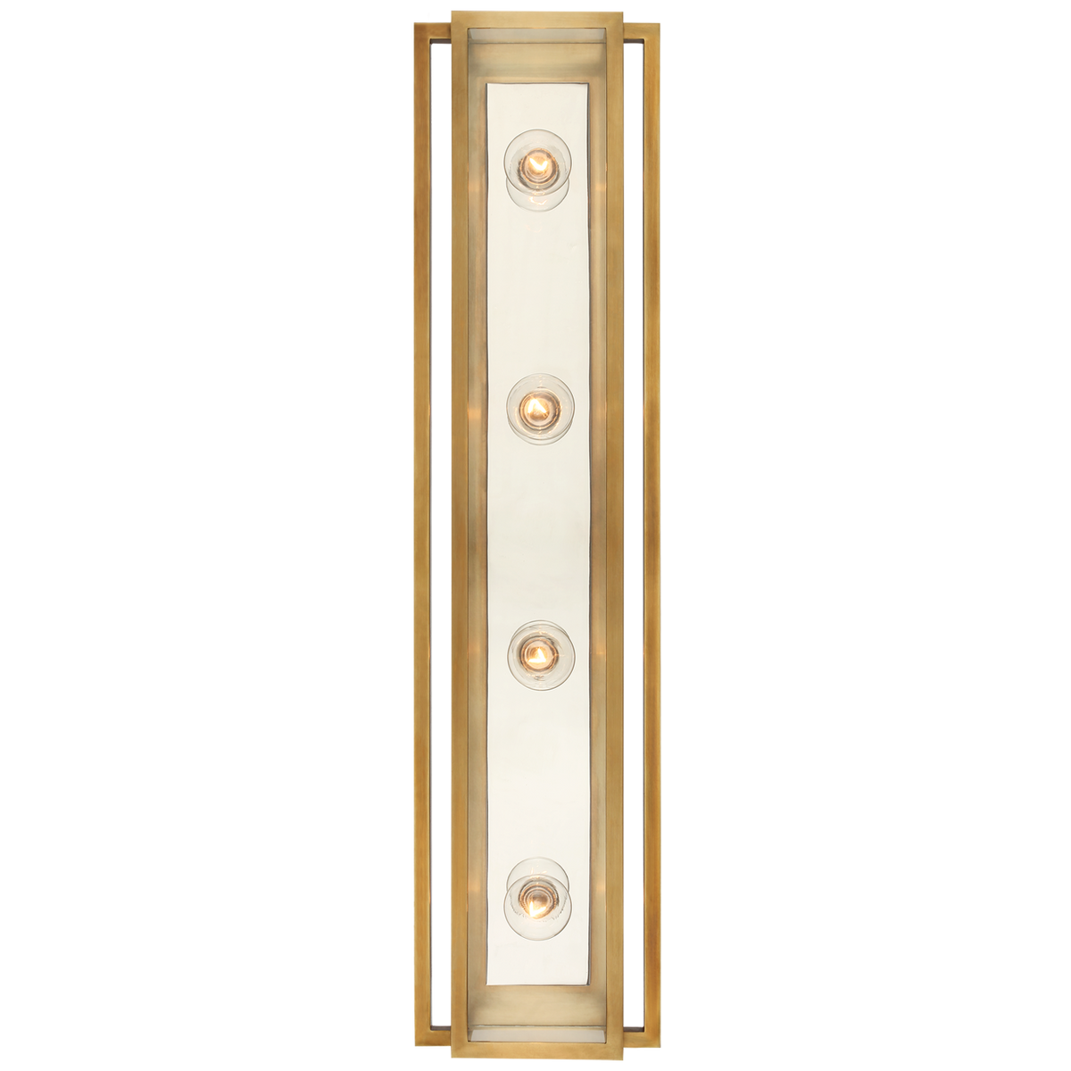 Halle Vägglampa 30 inch – Hand-Rubbed Antique Brass And Polished Nickel With Clear Glass