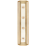 Halle Vägglampa 30 inch – Hand-Rubbed Antique Brass And Polished Nickel With Clear Glass