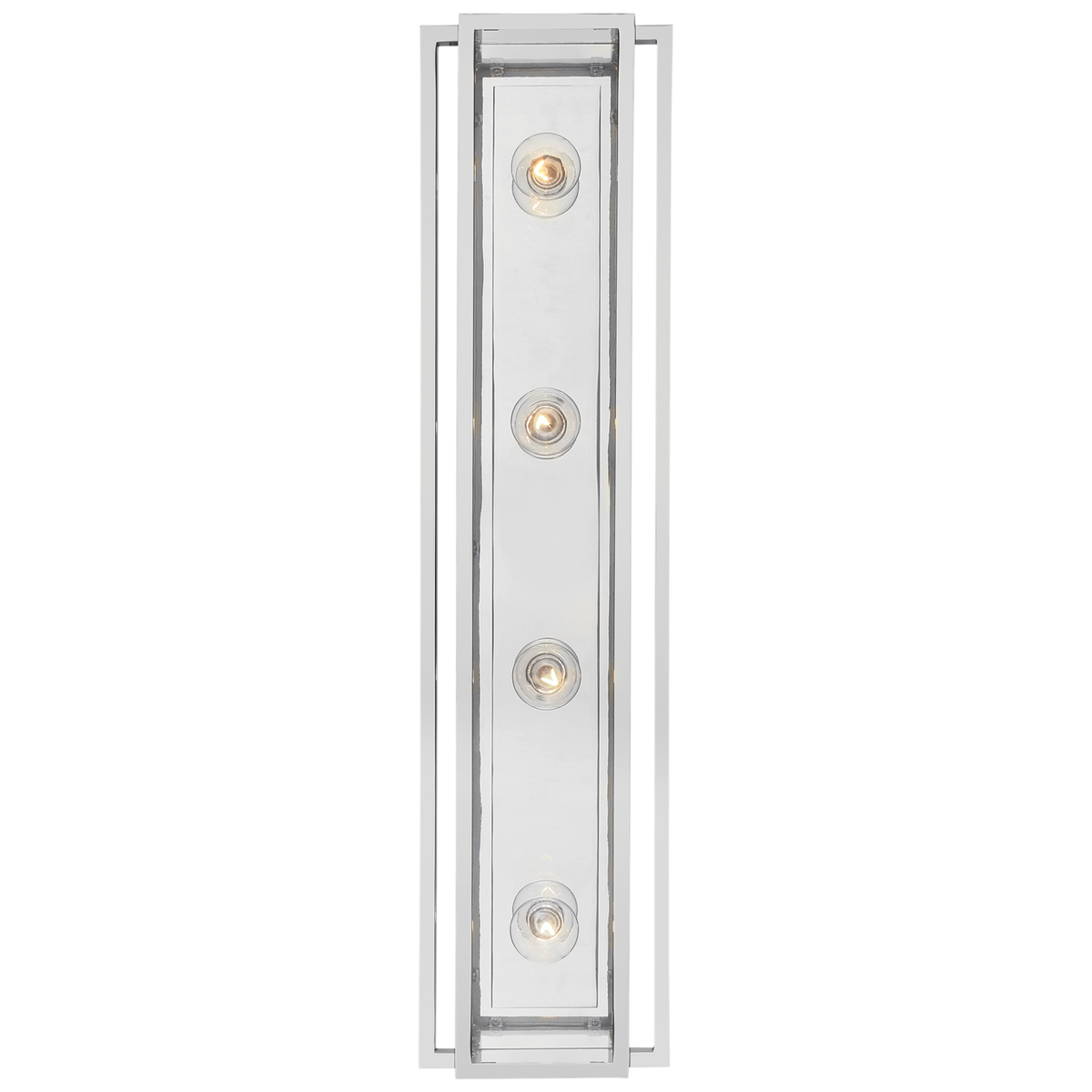 Halle Vägglampa 30 inch – Polished Nickel With Clear Glass