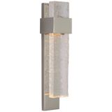 Brock Medium – Polished Nickel And Clear Wavy Glass -seinävalaisin