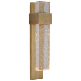 Brock Medium – Soft Brass And Clear Wavy Glass -seinävalaisin